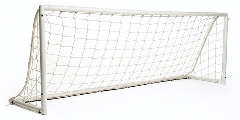 Obraz premium Simple Flat Lay Soccer Goal Net Design - Minimalist Sports Equipment Photography