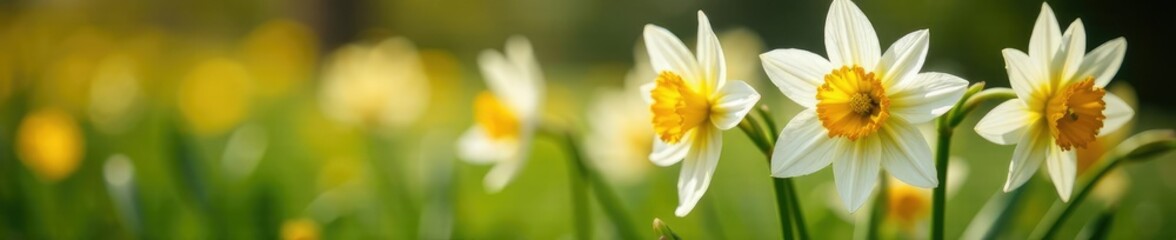 Obraz premium Fritillaria meleagris flowers white and yellow, autumn, flowers