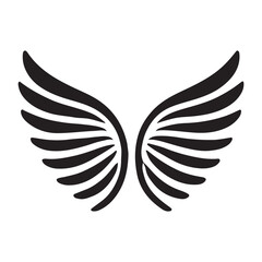 Fototapeta premium Pair of Wings Silhouette Vector Illustration