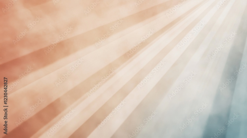 Poster abstract background with soft, converging lines and a warm-cool color gradient.