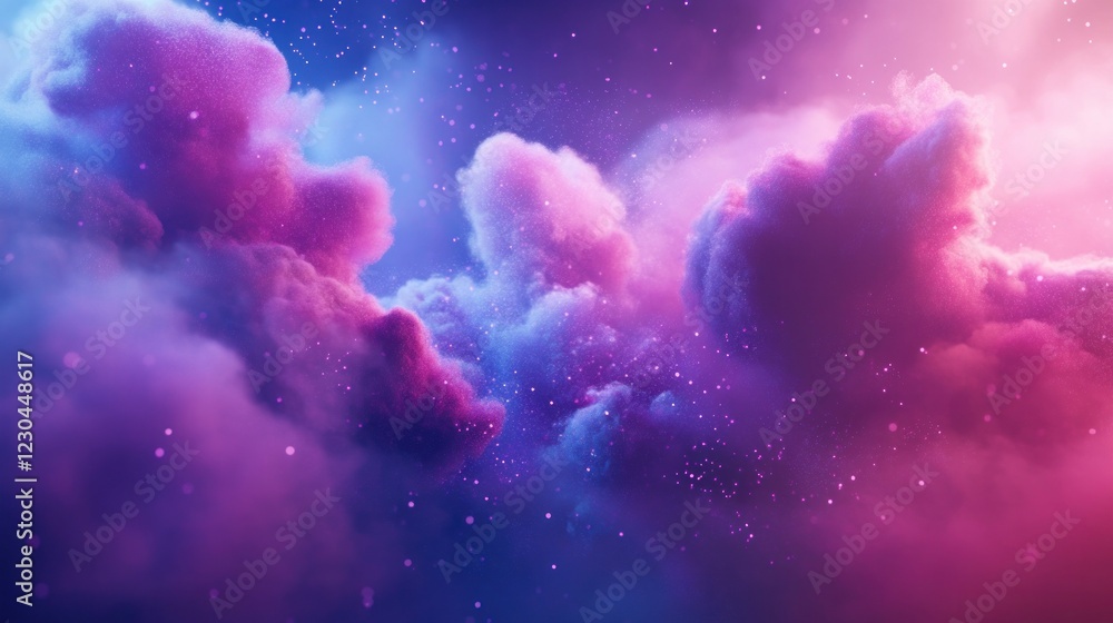 Poster a high-resolution overlay of sparkling dust and bokeh effects, adding a magical and dreamy touch to 