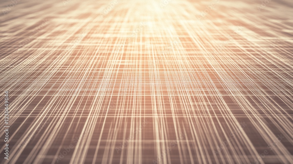Poster abstract grid pattern with perspective, warm light, and subtle texture.