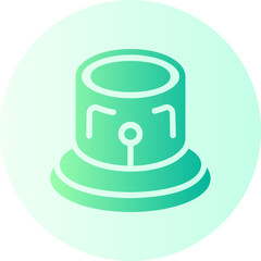 Fototapeta premium alert gradient icon