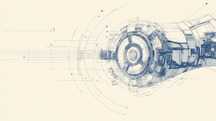 Obraz premium Abstract technological blueprint design.