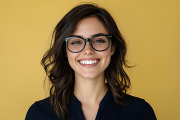 Fototapeta premium Elegant woman with dark brown hair
