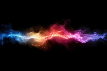 Fototapeta premium Realistic lightning on black background with energy change . shiny