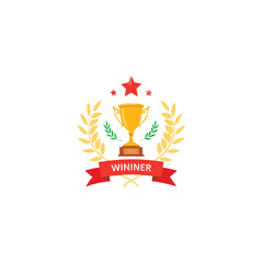 Champion Winner vector  gold medal with ribbon , vector, illustration, symbol, icon, gold