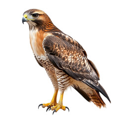 Fototapeta premium Red-tailed Hawk with Black Background