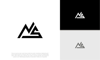 Initials NS logo design. Initial Letter Logo.
