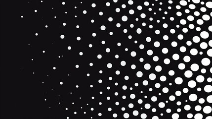 Background with monochrome dot texture. Polka dot pattern template. Background with black dots