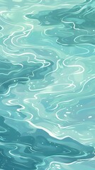 Gentle Flowing Aqua Tones in Abstract Stream Patterns