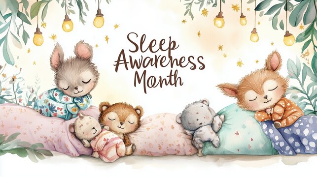 Sleep Awareness Month, illustration