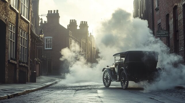 Peaky Blinders Inspired Scene: Close-up of Vintage Styling and Intensity
