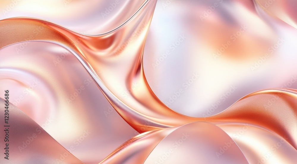 Aufkleber abstract silk fabric texture in soft pastel colors with flowing patterns and gentle curves