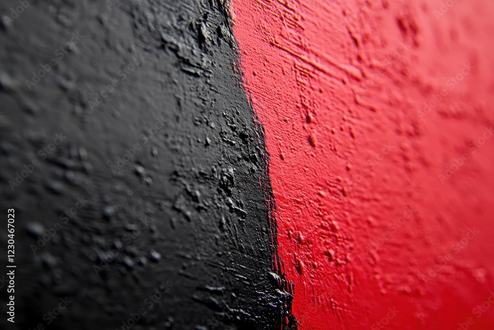 Poster red and black textured abstract background with forced perspective .