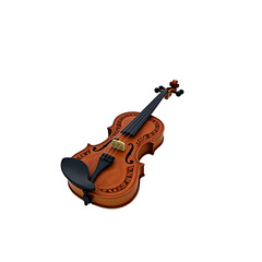 Ornate Violin 3D Render High Resolution Image