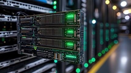 Sleek server blade optimized for speed and efficiency in modern data center