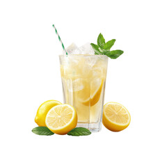 Frozen lemonade isolated on transparent background 