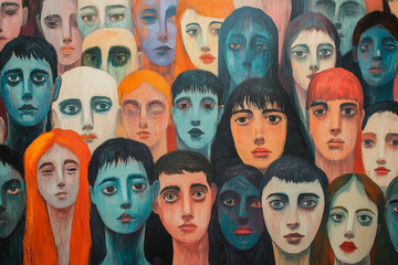 A lot of tired faces