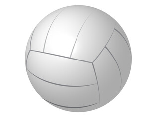 Isolated white volleyball