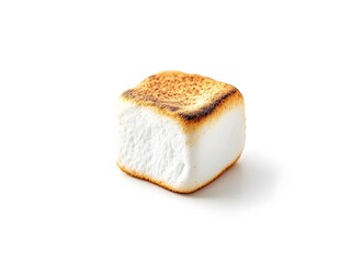 toasted marshmallow isolated on white