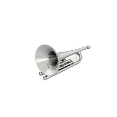 Shiny Silver Trumpet Musical Instrument Image