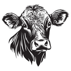 Eye-Catching Cow Illustration for Organic Branding