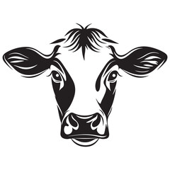 High-Detail Cow Head for Print and Web