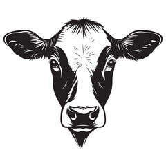 Rustic Animal Design: Cow Head Icon