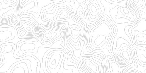Curved reliefs abstract background White wave paper. Black and white lines seamless Topographic map patterns, topography line map. Contour abstract map relief land outline. Topographic map patterns.	
