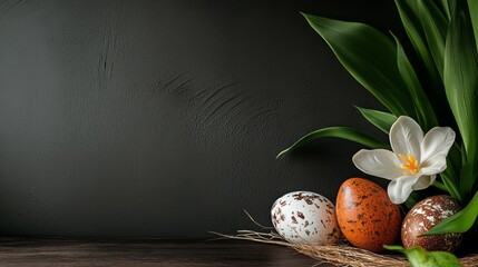 Easter eggs on a dark background 18