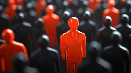 Human resource information system and talent marketplace concept with HR manager scrolling digital resume on virtual screen