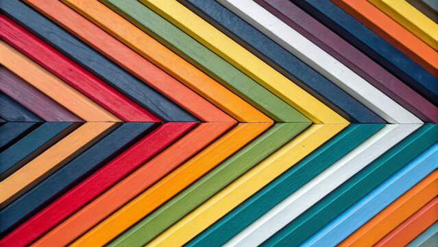 Vibrant material patterns close-up view of parallel lines art studio colorful palette creative environment