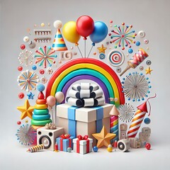 Cheerful Background for a Festive Celebration