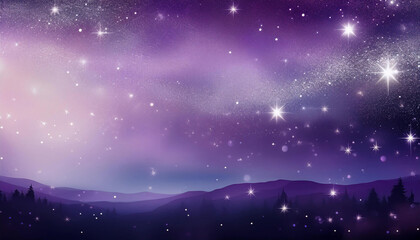 Fototapeta premium Mystical gradient background shifting from deep purple to shimmering silver, adorned with soft sparkles and subtle moonlit textures, creating an enchanting and dreamy atmosphere