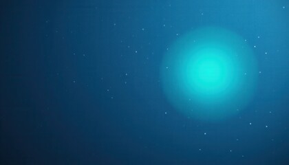 Dark Blue Background with Floating White Dots and Glowing Blue Light