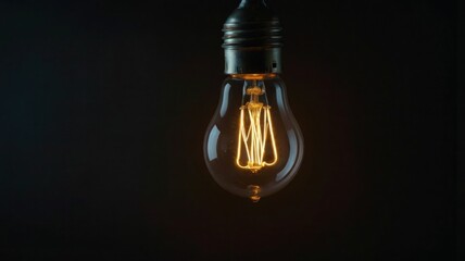 light bulb on dark background