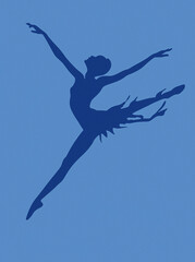 Ballerina Silhouette in Arabesque