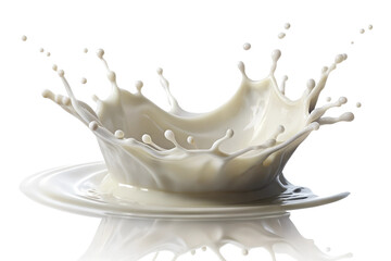 milk splash isolated on white