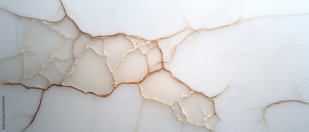 Poster close-up of a cracked and uneven surface. the cracks are of varying sizes and shapes, with some bein