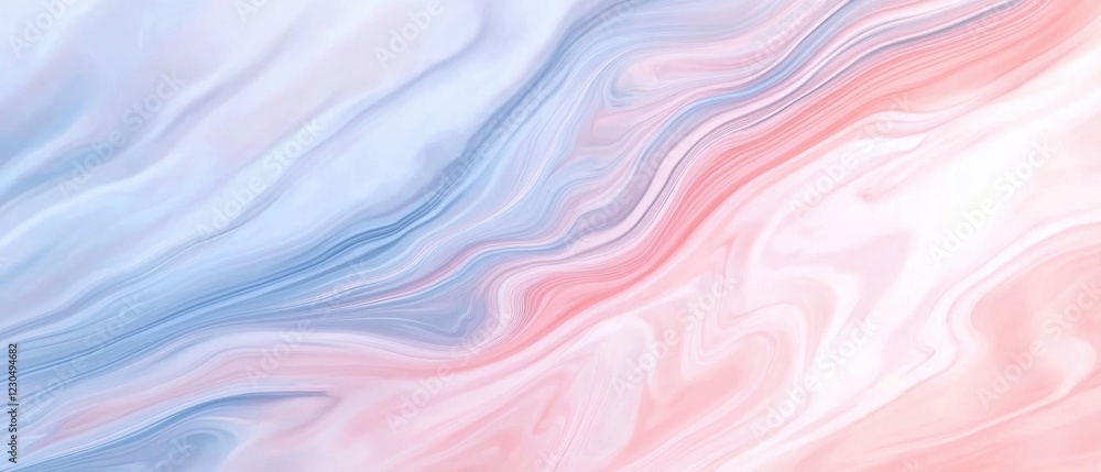 Poster abstract background with a fluid and fluid texture. it has a combination of light blue and pink colo