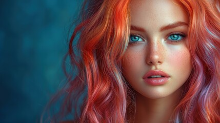 Fototapeta premium Portrait of a beautiful woman.