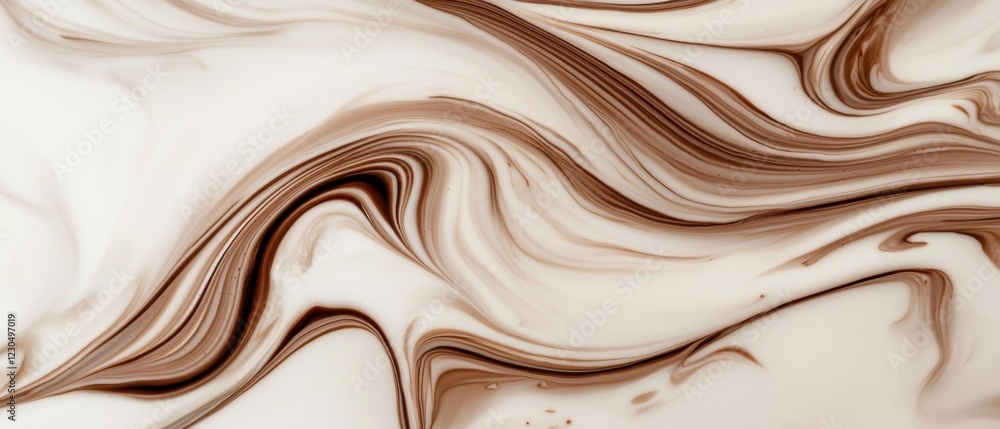 Poster abstract background with a smooth and fluid texture. the colors are predominantly white and brown, w