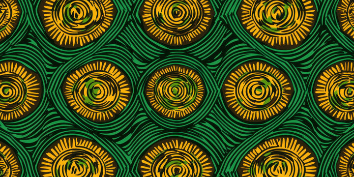 Colorful African fabric &ndash; Seamless pattern 
