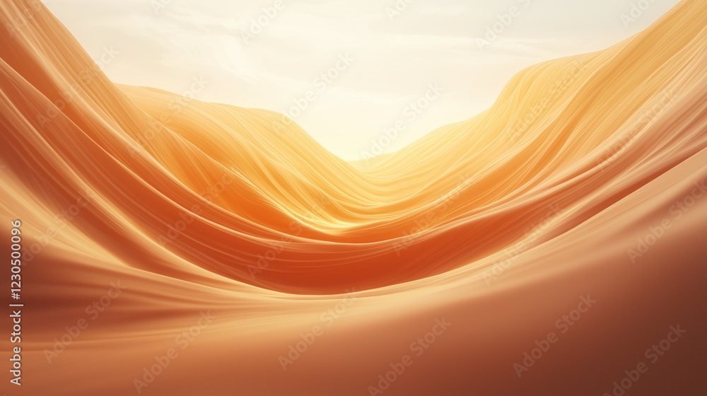 Poster abstract digital art piece that appears to be a wave or a wave-like pattern. the background is a gra