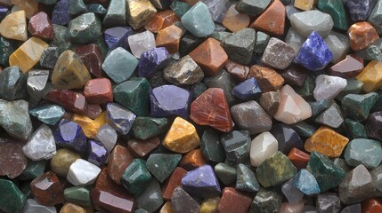 Vibrant Gemstone Collection, Multicolored Tumbled Stones Texture