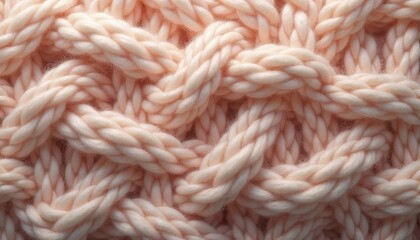 Textured background of interwoven soft peach fibers creating a warm and cozy feel