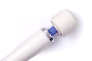 Wand massager magic style vibrator isolated on white. background.