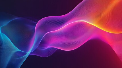Fototapeta premium Abstract Color Gradient Swirl Shapes Set. Vector Graphic with Wavy Lines in Rainbow Colors. Colorful Fluid Wave Pattern.