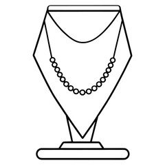 Chain jewelry dummy icon outline vector.Necklace Vector Icon.necklace ,wedding icon.Jewelry Vector Icon.

